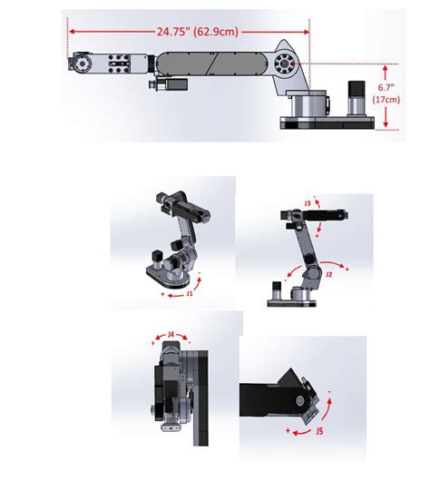 Ar4 6dof Robot Arm Robotic Arm Desktop Mechanical Arm With Motor