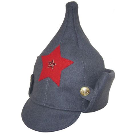 Soviet Rkka Infantry Russian Red Army Woolen Winter Hat Budenovka Gray