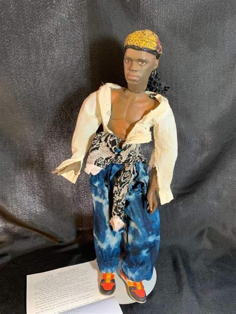 Artist Porcelain Doll By Uta Brauser African American Male Clay Hand Painted Ebay