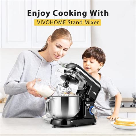 buy 660 watt 6 qt 10 speed black tilt head kitchen stand mixer with beater dough hook and
