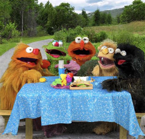 Muppets Eating Dinner Muppets Eating Dinner At A Picnic Table And