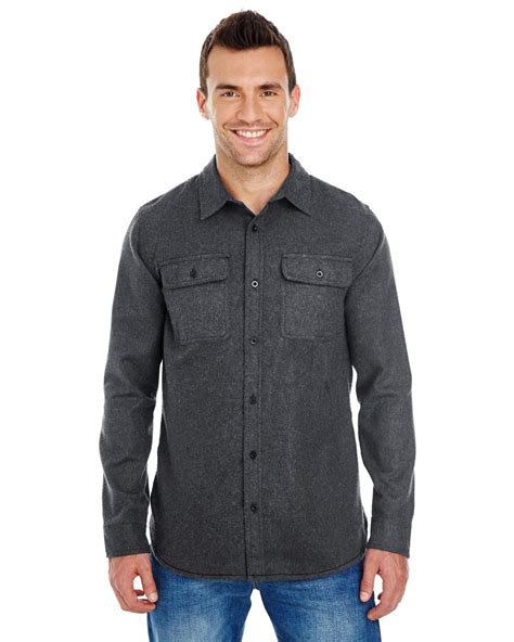 Burnside Bu8200 Mens Solid Flannel Shirt Shirtmax