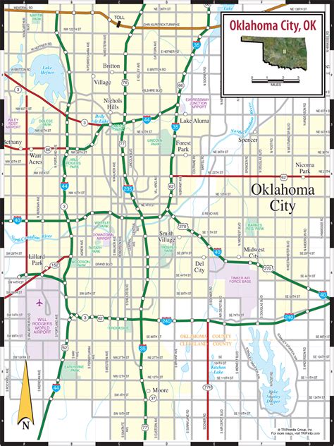 Map Of Oklahoma Travelsmapscom