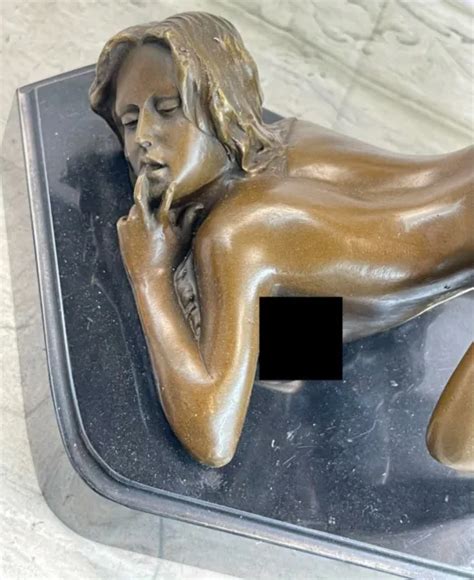 ART DECO SCULPTURE Sexy Naked Woman Erotic Nude Female Sexual Bronze Statue Sale