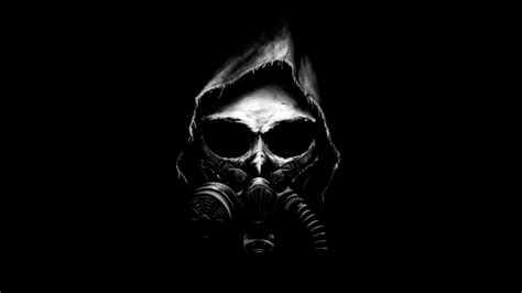 Download Apocalyptic Skull Gas Mask Dark Art Wallpaper