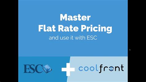 Mastering Flat Rate Pricing With Coolfront In Esc On Vimeo