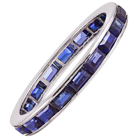 Channel Set Blue Sapphire Eternity Band For Sale At Stdibs