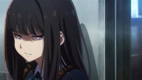 wallpaper anime girls anime screenshot lycoris recoil inoue takina long hair black hair