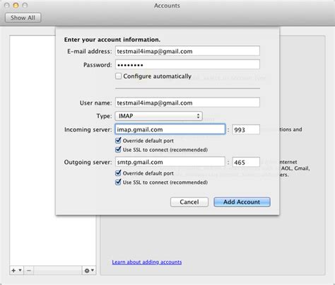 Here's how you can do the same: Microsoft Outlook for MAC, Add Google Mail Account to ...