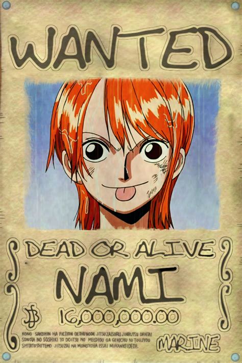 One Piece Wanted Poster Nami