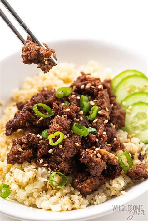 You absolutely can have a sugary dessert like everyone else, but you may not always want to. Easy Keto Korean Ground Beef Bowl Recipe | Wholesome Yum ...