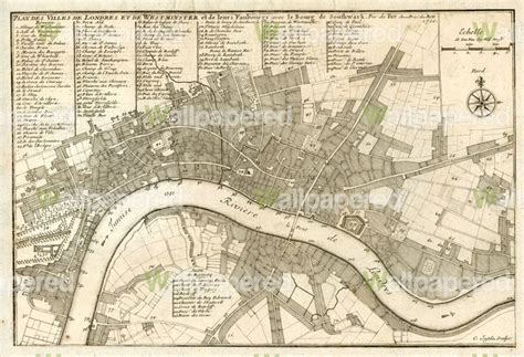 Antique City Plan Of London 1700 Wall Mural Map Wallpaper London