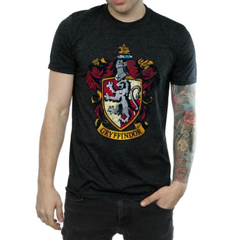 Harry Potter Gryffindor House Distressed Crest T Shirt Geekvault