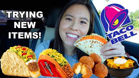Taco Bell Mukbang New Items Doritos Cheesy Gordita Locos Tacos Cantina Crispy Melt Youtube