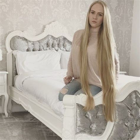 video knee length hair play in bed in 2020 playing with hair hair lengths long blonde hair