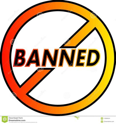 `Banned` Logo or Clipart stock photo. Illustration of word - 110828424