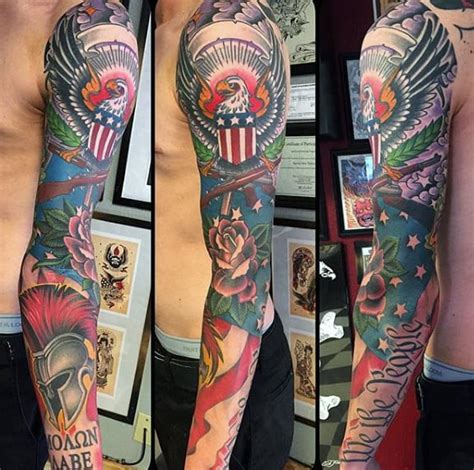 Featuring tribal, abstract, realism, black and grey, traditional, modern and many more original styles. 90 Patriotic Tattoos For Men - Nationalistic Pride Design ...