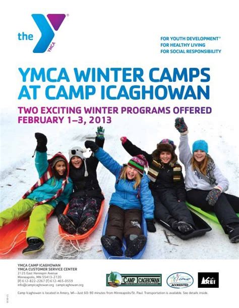 Ymca Winter Camps At Camp Icaghowan Pdf Ymcas