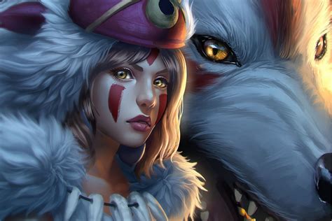 Vote up your favorite anime with werewolves, and add any good werewolf. Princess mononoke art anime white wolf girl look Living ...