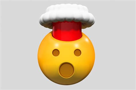 Emoji Exploding Head 3d Model Cgtrader