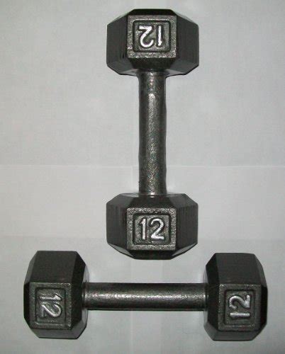 12 Lb Hex Dumbbells Pair Training Equipment Direct