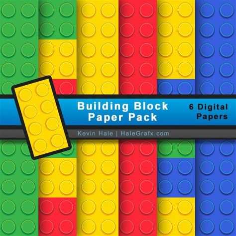 Free Lego Building Block Digital Paper Pack Lego Blocks Printable