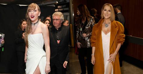 Taylor Swift Hugs Celine Dion Backstage After Awkward Moment At Grammys