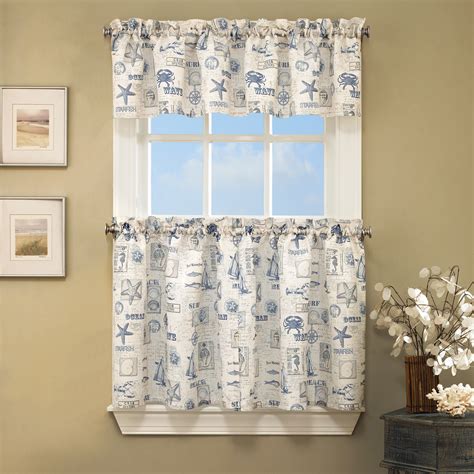 Compare prices on popular products in home decor. By The Sea Printed Ocean Beach Images Kitchen Curtains 24 ...