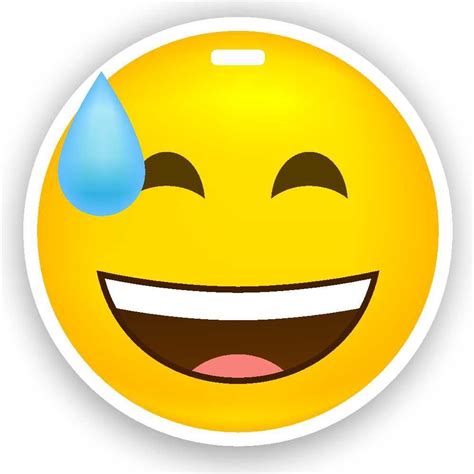 Mysafetag Grin With Sweat Emoji Luggage Tag