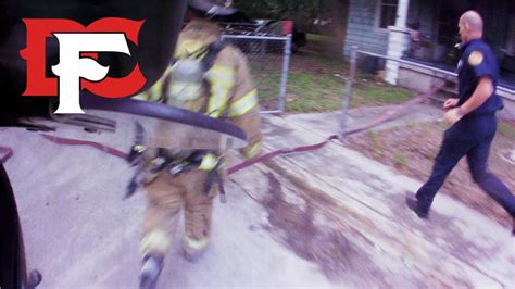 Firefighters Rescue Victim From Burning Home Youtube