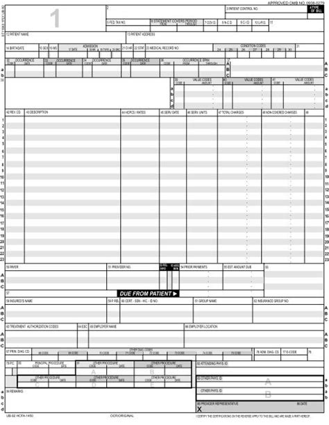 Cms 1450 Form Printable Printable Forms Free Online