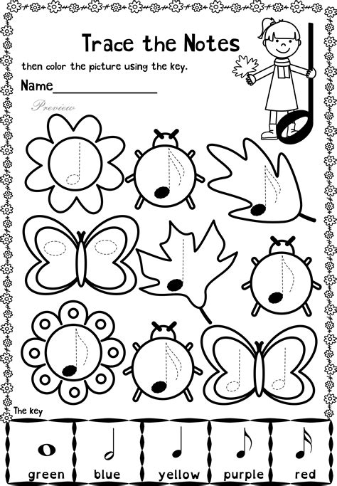 Apr 21, 2021 · top 20 free printable music coloring pages online. Trace and Color Music Worksheets | Fall Themed | Music ...