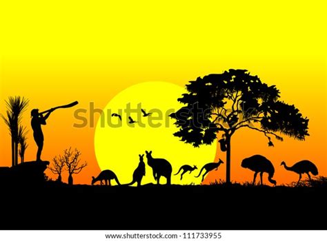 Australia Silhouette Stock Vector Royalty Free 111733955 Shutterstock