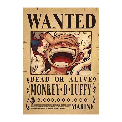Affiche Wanted One Piece Monkey D Luffy 2 Laboutique Onepiece