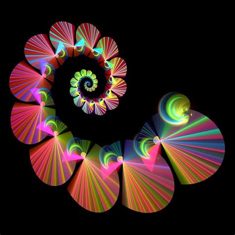 Rainbow Spiral Fractal Art Design Digital Art By Susanne Mcginnis Pixels