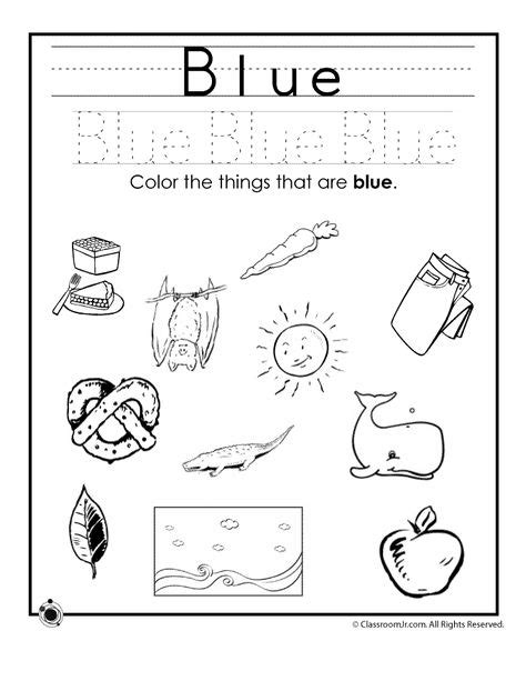 Mister Kindergarten Blue Worksheet