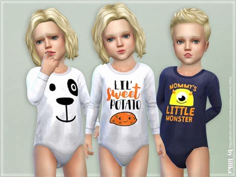 The Sims Resource Toddler Onesie 03 By Lillka Sims 4 Downloads