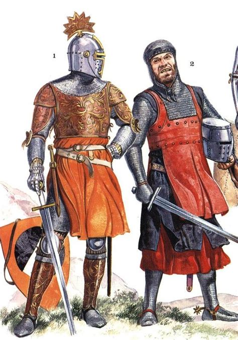 Knights Late 13th Century Century Armor Warriors Illustration