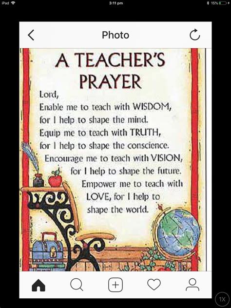 A Teacher S Prayer Artofit