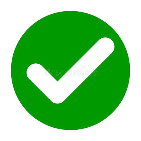 A Green Check Mark On A White Background Royalty Illustration