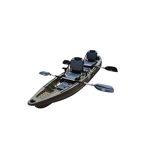 Bkc Tk122u 12′ 6″ Tandem 2 Or 3 Person Sit On Top Fishing Kayak W