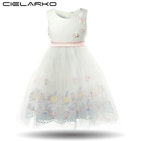 Cielarko Formal Girls Dress Flower Princess Party Kids Dresses 2018