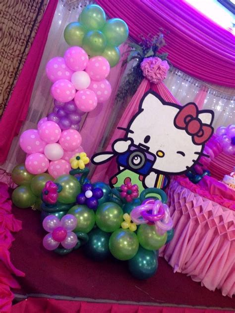Pink Hello Kitty Balloon Decor Hello Kitty Party Hello Kitty Birthday Balloon Decorations