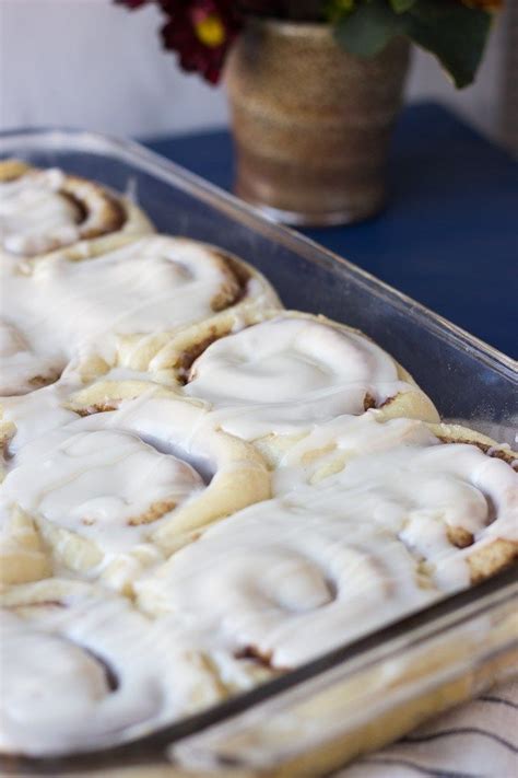 Homemade Buttermilk Cinnamon Rolls Frosting Without Powdered Sugar