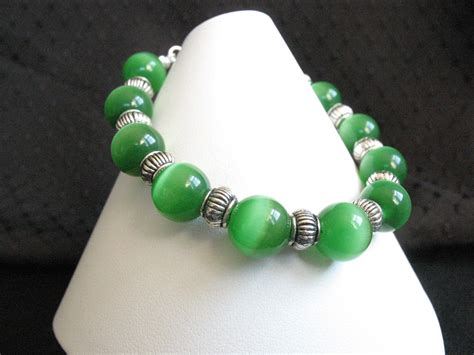 gbts green cats eye bracelet
