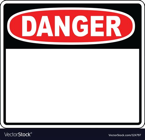Danger Blank Sign Royalty Free Vector Image Vectorstock