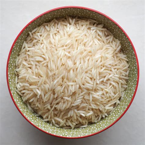 Uncooked Basmati Rice In A Ceramic Bowl Stock Photo Image Of