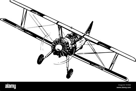 Biplane Vector Illustration Stock Vector Image And Art Alamy