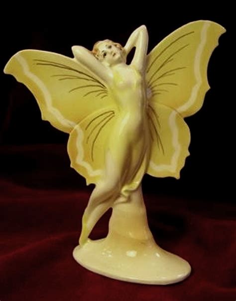 Butterfly Girl Figurine By Katzhutte German Ceramic No Date