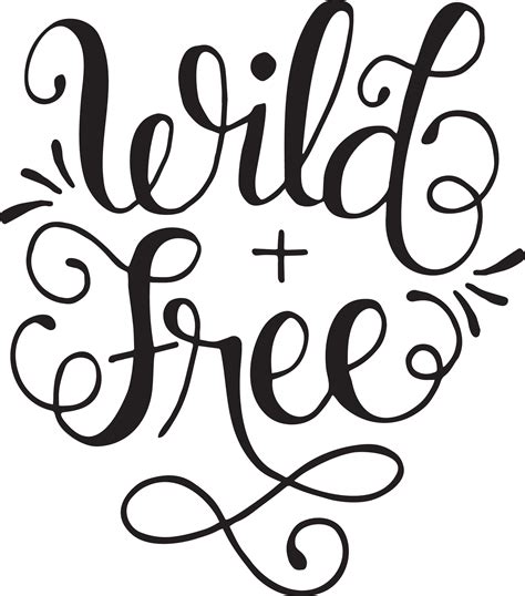 Download Hand Lettered Wild and Free Print and SVG Cut File | Dawn ...